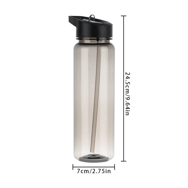 750ml Sports Water Bottle With Straw Outdoor Plastic Clear Dinkware Gym School Travel Camping Portable Leakproof Drinking Cup 5