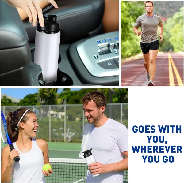 Portable Aluminium Water Bottle Bicycle Riding Drinking Water Bottle Outdoor Sport Travel Mug Metal Stainless Steel Bottle 4