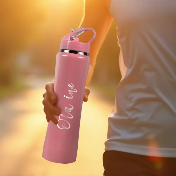 Personalized Insulated Stainless Steel Water Bottle with Straw, Engraved Fitness & Cycling Bottle, Perfect Gift for Men Women 2