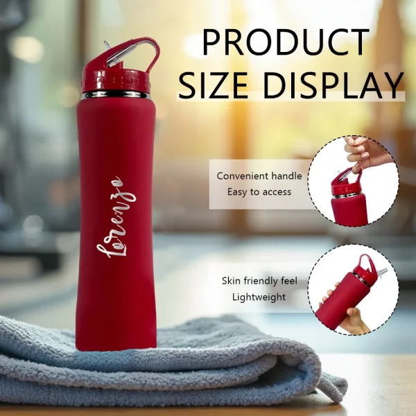 Personalized Insulated Stainless Steel Water Bottle with Straw, Engraved Fitness & Cycling Bottle, Perfect Gift for Men Women 5