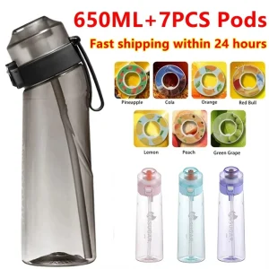 650ml Fruit Flavored Water Bottle Sports Kettle with Straw for Outdoor Camping Fitness Fashionable BPA-Free Plastic Cup 1