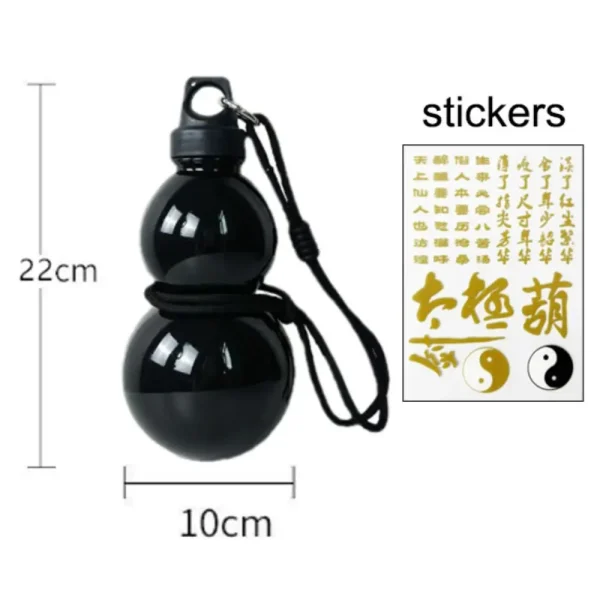 Taoism Chinese Style Gourd Water Bottle Large Capacity Vintage Water Cup 800ML Sticker DIY Drink Bottle Sport 6