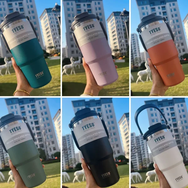 Tyeso Stainless Steel Coffee Cup Cold And Hot Double-layer Insulated Cup Tumbler Thermo Water Bottle Car Travel Mug Vacuum Flask 2