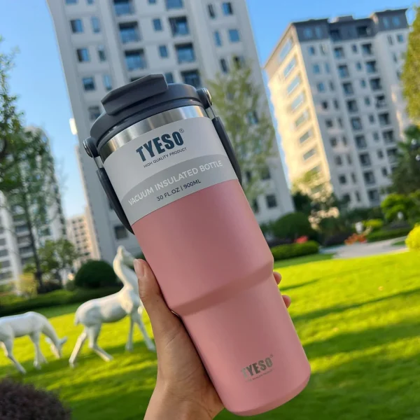 Tyeso Stainless Steel Coffee Cup Cold And Hot Double-layer Insulated Cup Tumbler Thermo Water Bottle Car Travel Mug Vacuum Flask 4