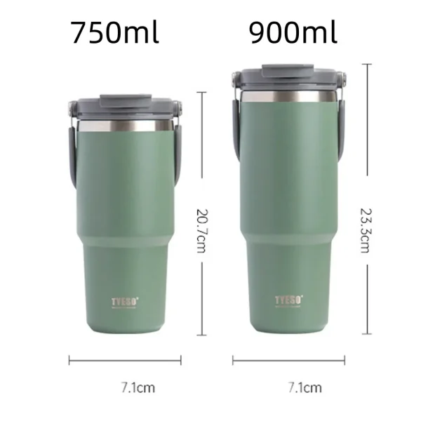 Tyeso Stainless Steel Coffee Cup Cold And Hot Double-layer Insulated Cup Tumbler Thermo Water Bottle Car Travel Mug Vacuum Flask 6