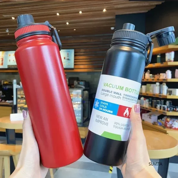 600ML 800ML 1000ML Outdoor Thermos Kettle Water Bottle with Tea Filter 304 Stainless Steel Thermal Cup Leak-proof Flask Sports 2