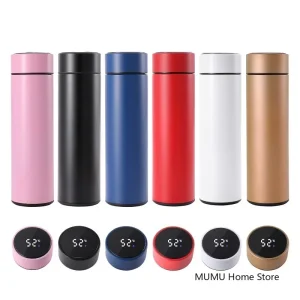 500ML Intelligent Temperature Thermos Bottle Stainless Steel Insulated Cup Portable Vacuum Flask Keeps Cold and Heat Thermal Mug 1