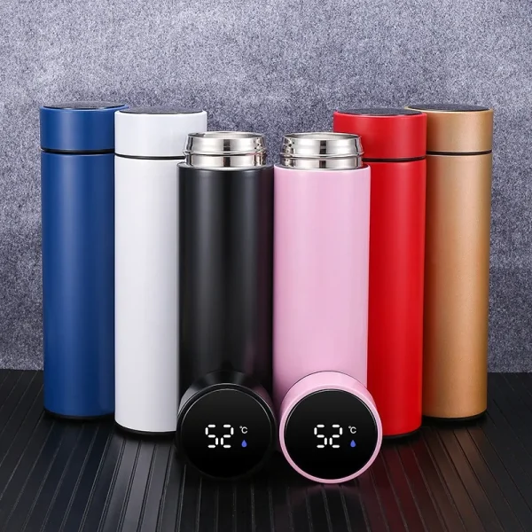 500ML Intelligent Temperature Thermos Bottle Stainless Steel Insulated Cup Portable Vacuum Flask Keeps Cold and Heat Thermal Mug 3