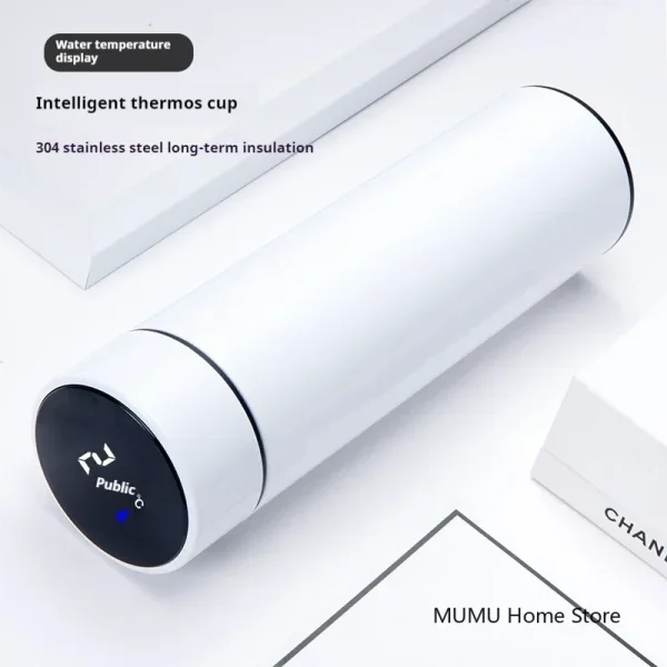 500ML Intelligent Temperature Thermos Bottle Stainless Steel Insulated Cup Portable Vacuum Flask Keeps Cold and Heat Thermal Mug 4