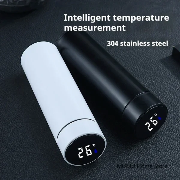 500ML Intelligent Temperature Thermos Bottle Stainless Steel Insulated Cup Portable Vacuum Flask Keeps Cold and Heat Thermal Mug 5