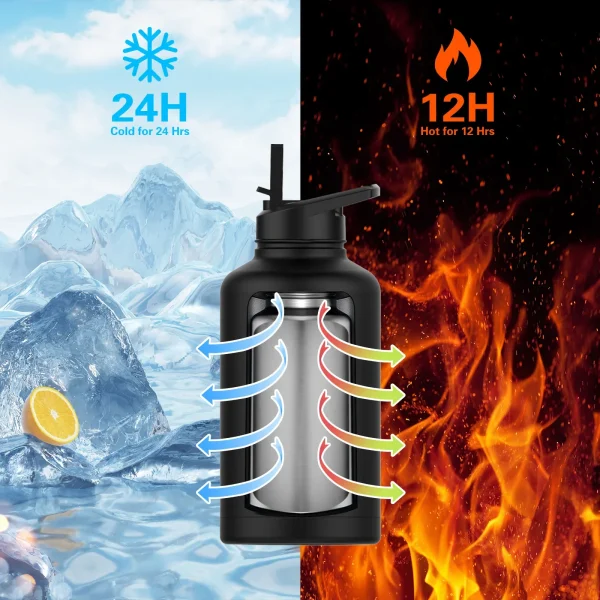 450/950ml Stainless Steel Thermal Bottle Double Wall Vacuum Sports Water Bottle Large Capacity Insulated Cup Keep Cold Tumbler 5