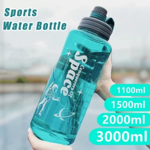 1100ML-3000ML Large Capacity Water Bottle with Straw Outdoor Portable Sports Water Bottle Summer Fitness Plastic Water Bottle 1