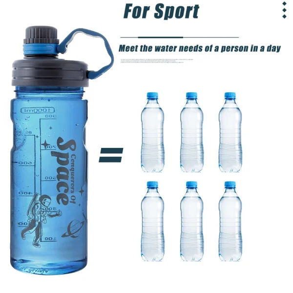 1100ML-3000ML Large Capacity Water Bottle with Straw Outdoor Portable Sports Water Bottle Summer Fitness Plastic Water Bottle 5