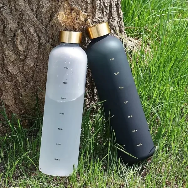 32 Oz Tritan Water Bottle , BPA-free Water Bottle with Time Marker, 1L Time Marked Cute Water Bottle for Fitness Outdoor Sports 6