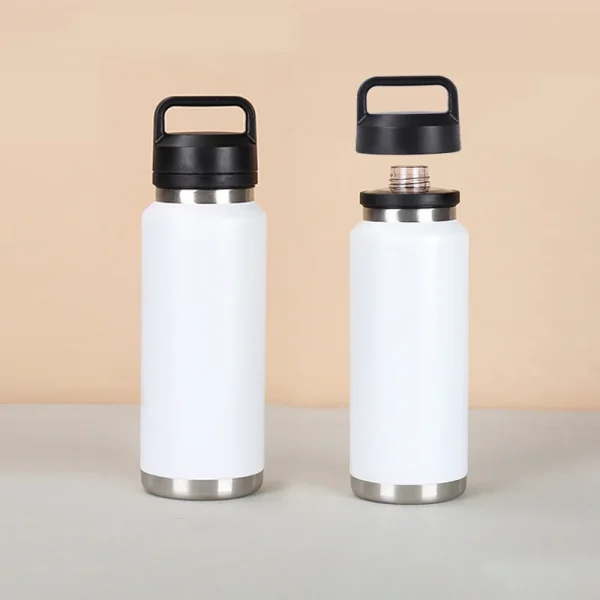 800ml 1100ml Wide Mouth Water Bottle Insulated Water Mugs Stainless Steel Handle Drinking Bottle Portable Leakproof Gym Fitness 2