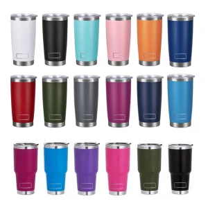 30oz 20oz Tumblers Travel Mugs Beer Cup With Straw Lids Stainless Steel Vacuum Insulat Thermal Yetys Water Bottle for Car Coffee 1