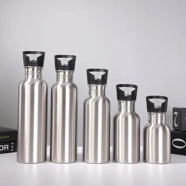 Portable Stainless Steel Water Bottle with handle 2000ml/1000ml/500ml Sports Flasks Travel Cycling Hiking Camping bicycle flask 3