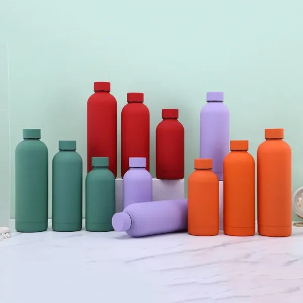 Vacuum Insulated Bottle 304 Stainless Steel Mini Thermos Large Capacity American Style Jug Frosted Outdoor Sports Water 2