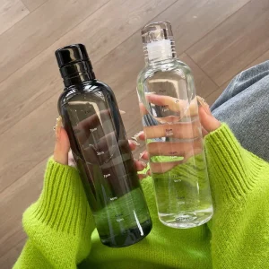 Newest Water Cup Sport Water Bottle With Time Scale Couple Plastic Portable Water Container Anti-drop Outdoor Water Bottle 1