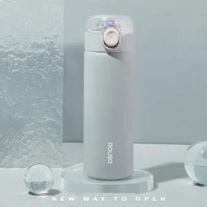 380ML Stainless Steel Vacuum Flask With Straw Girls Cute Thermos Bottle Portable Travel Coffee Mug Thermal Water Bottle Gifts 1