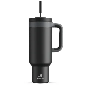Powcan 50oz 1500ml Tumbler Handle Straw Stainless Steel Large Capacity Vacuum Water Bottle Coffee Cup Leak-Proof Car Mug 1