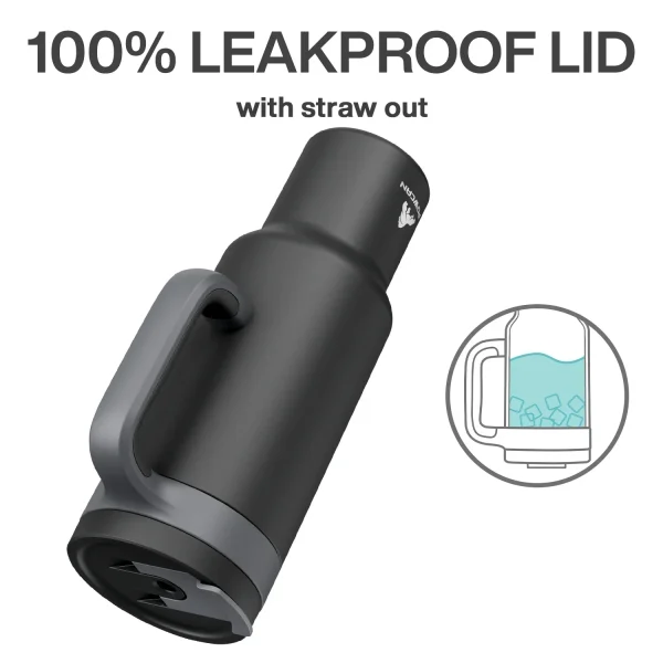 Powcan 50oz 1500ml Tumbler Handle Straw Stainless Steel Large Capacity Vacuum Water Bottle Coffee Cup Leak-Proof Car Mug 3