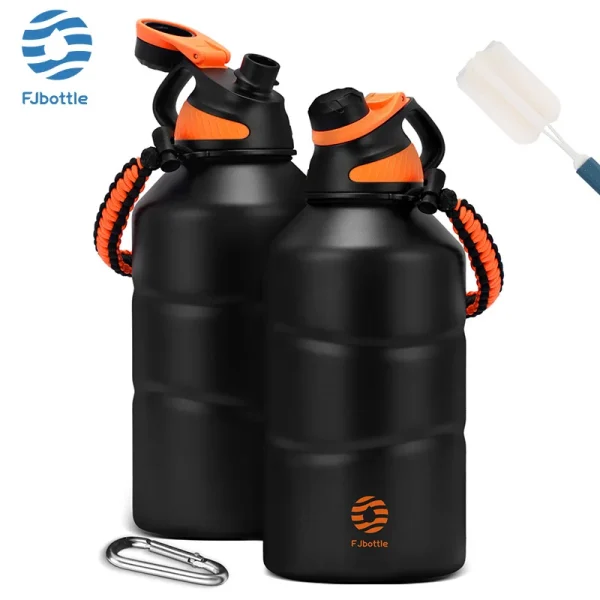 FEIJIAN Thermos Bottle 1.9L Large Capacity Stainless Steel Thermal Water Bottle Cold and Hot Vacuum Flask With rope Gym 1