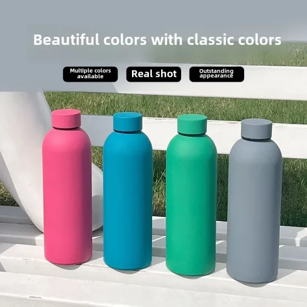 Cross-border 304 stainless steel thermos cup American small mouth outdoor sports water cup outdoor vacuum cold water cup 1