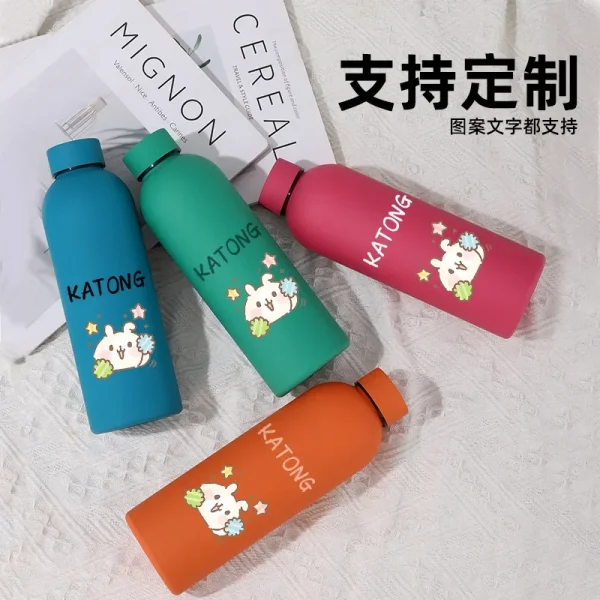 Cross-border 304 stainless steel thermos cup American small mouth outdoor sports water cup outdoor vacuum cold water cup 3
