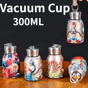 Cute Portable 304 Stainless Steel Insulated Cup Double Wall 300ml Coffee Mug Leak-Proof Mini Water Bottle Outdoor Travel Office 1
