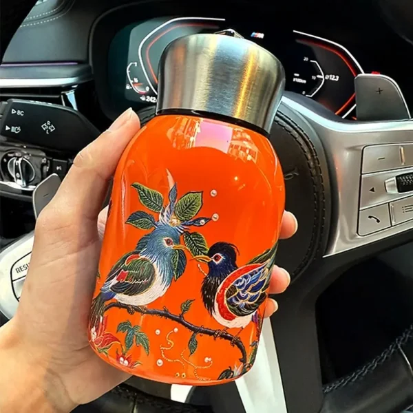 Cute Portable 304 Stainless Steel Insulated Cup Double Wall 300ml Coffee Mug Leak-Proof Mini Water Bottle Outdoor Travel Office 3