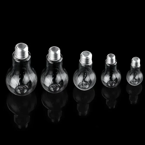 Creative Summer Bulb Water Bottle Cute Brief Fashion Cute Milk Juice Light Bulb Leak-proof Cute WaterBottle Portable Bottles 4