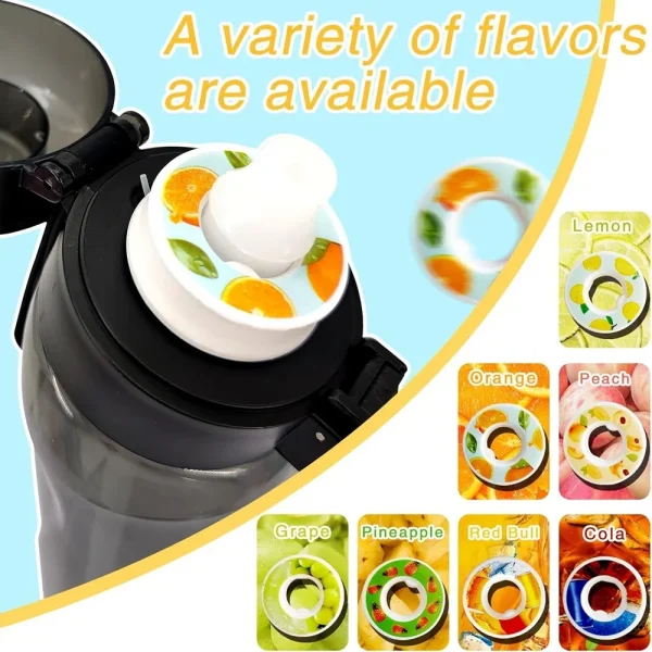 650ML Flavored Water Bottle Flavor Pods Scent Water Cup Flavored Sports Water Bottle Outdoor Drinking Bottles With Flavor Pod 3