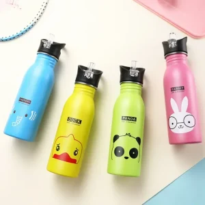 500ML Children's Stainless Steel Sports Water Bottles Portable Outdoor Cycling Camping Bicycle Bike Kettle 1