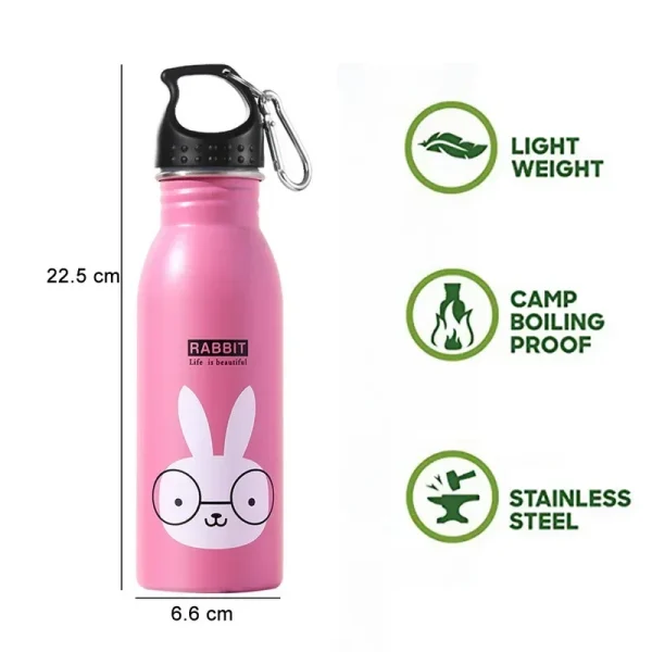 500ML Children's Stainless Steel Sports Water Bottles Portable Outdoor Cycling Camping Bicycle Bike Kettle 5