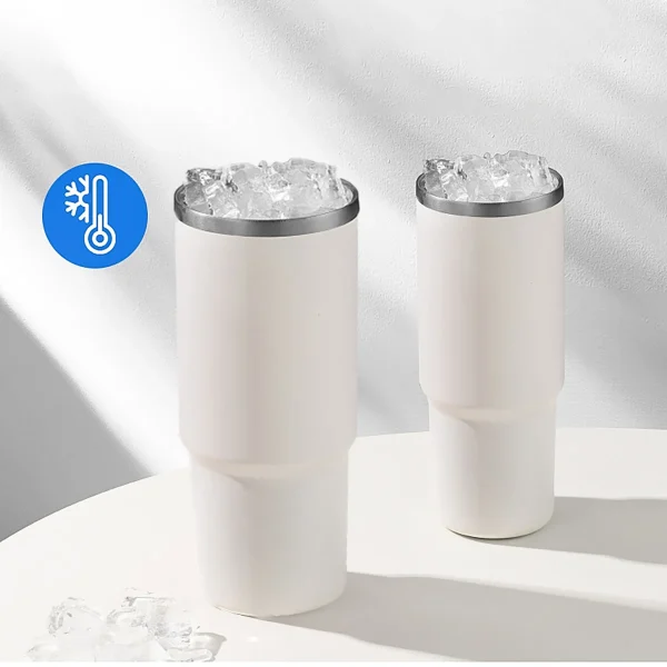 1pc Tumbler with Handle and Straw Lid, Leakproof Tumbler Vacuum Insulated Water Bottle for Home, Office or Car, Reusable Cup 3