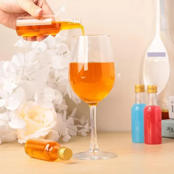 10/30/50/100Pcs Mini Plastic Wine Bottle Suit 1.7 Oz Portable Clear Juice Bottle Cereal Bottle Christmas Party Decorative Bottle 3
