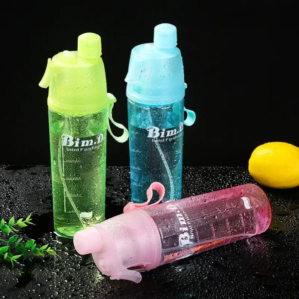 Summer Sports Spray Water Bottle Portable Sports Outdoor Water Cup Cooling Canteen Spray Cup Large Capacity Cup Fitness Tools 3