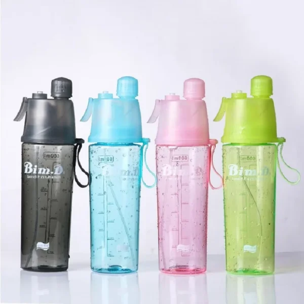 Summer Sports Spray Water Bottle Portable Sports Outdoor Water Cup Cooling Canteen Spray Cup Large Capacity Cup Fitness Tools 6