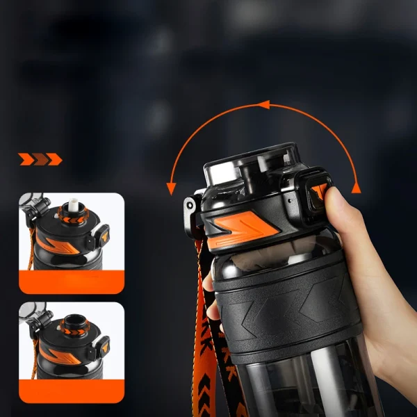 TKK 600/800/1000ml Sports Watter Bottle Tritan BPA free Straw Portable Leak-proof Plastic Drinkware Outdoor Fitness Kettle 4
