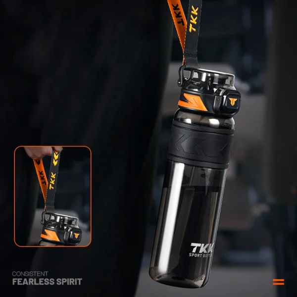 TKK 600/800/1000ml Sports Watter Bottle Tritan BPA free Straw Portable Leak-proof Plastic Drinkware Outdoor Fitness Kettle 6