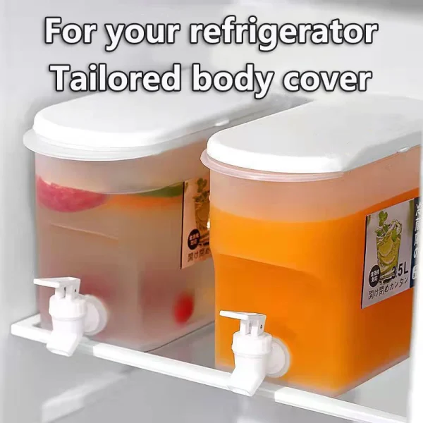 3.5L Water Kettle With Faucet Beverage Dispenser Cold Juice Lemonade Drinks Bucket Liquid Storage Tank Outdoor Fridge Organizers 1