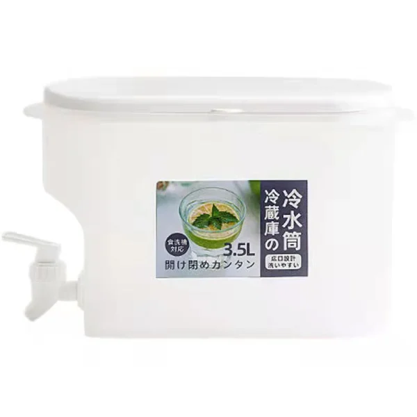 3.5L Water Kettle With Faucet Beverage Dispenser Cold Juice Lemonade Drinks Bucket Liquid Storage Tank Outdoor Fridge Organizers 5