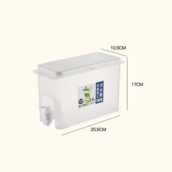 3.5L Water Kettle With Faucet Beverage Dispenser Cold Juice Lemonade Drinks Bucket Liquid Storage Tank Outdoor Fridge Organizers 6