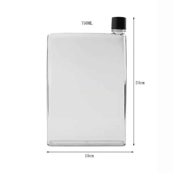 750ml Water Bottle Sports Drinking Book Paper Crystal Waterbottle Transparent Drinkware Plastic Kettle Outdoor Portable Cup 6