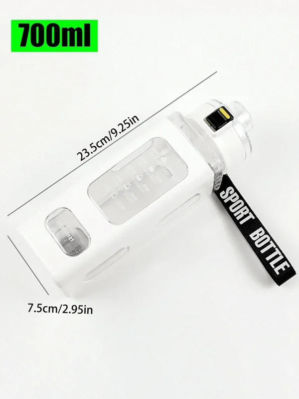 1 piece white 700ml sports water bottle, portable sippy cup. Suitable for outdoor, sports, cycling and carrying! water bottle 3
