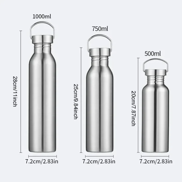 1000ml Stainless Steel Water Bottle with Lid Thermo Mug Insulated Water Bottle for Cycling Hiking Sport Drinkware Vacuum Flasks 6