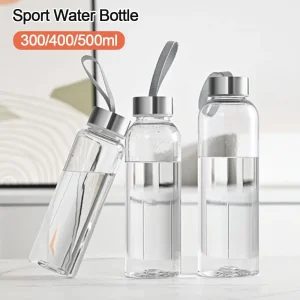 1pc Transparent Plastic Water Bottle for Drinking Portable Sport Tea Coffee Cup Kitchen Tool Kids Water Bottle for School Office 1