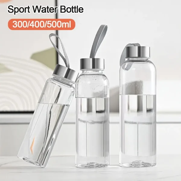 1pc Transparent Plastic Water Bottle for Drinking Portable Sport Tea Coffee Cup Kitchen Tool Kids Water Bottle for School Office 1