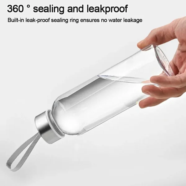 1pc Transparent Plastic Water Bottle for Drinking Portable Sport Tea Coffee Cup Kitchen Tool Kids Water Bottle for School Office 3